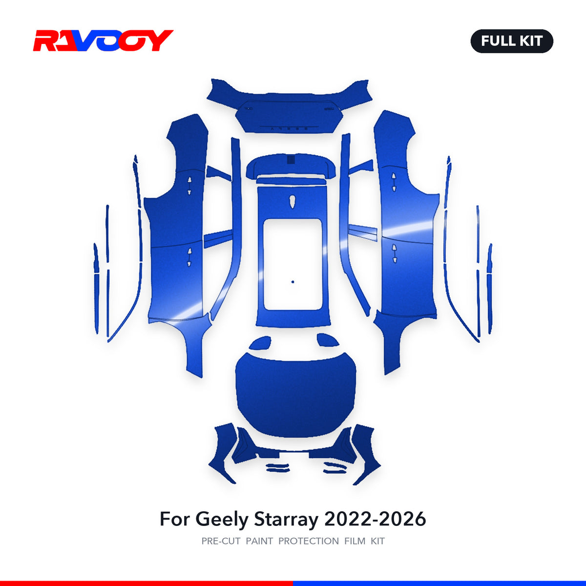 Full vehicle PPF pattern for 2022-2026 Geely Starray