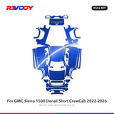 RAVOOY PPF Kit For 2022-2026 GMC Sierra 1500 Denali Short CrewCab – Pre-Cut Paint Protection Film Clear Bra
