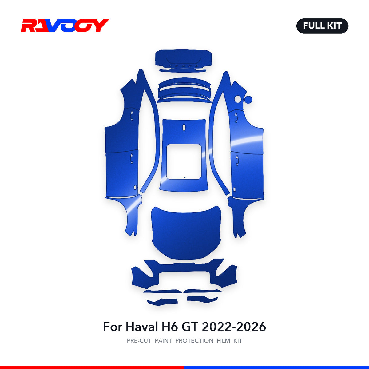 Full vehicle PPF pattern for 2022-2026 Haval H6 GT