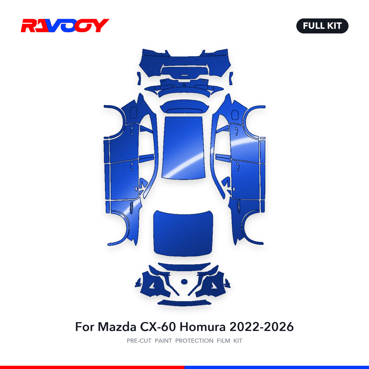 Full vehicle PPF pattern for 2022-2026 Mazda CX-60 Homura