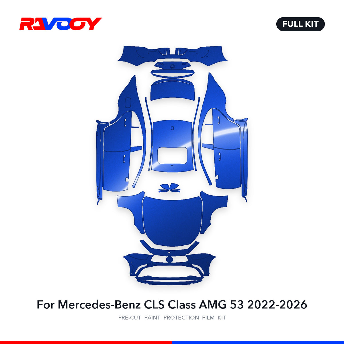 Full vehicle PPF pattern for 2022-2026 Mercedes-Benz CLS CIass AMG 53
