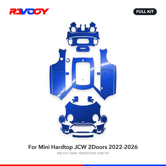 Full vehicle PPF pattern for 2022-2026 Mini Hardtop JCW 2Doors