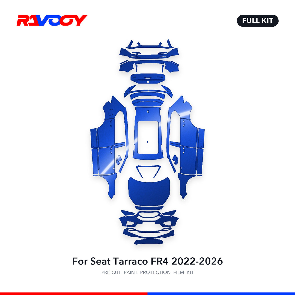 Full vehicle PPF pattern for 2022-2026 Seat Tarraco FR4