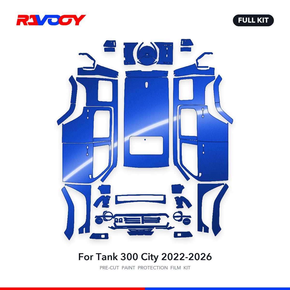Full vehicle PPF pattern for 2022-2026 Tank 300 City
