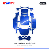 RAVOOY PPF Kit For 2022-2026 Volvo C40 – Pre-Cut Paint Protection Film Clear Bra