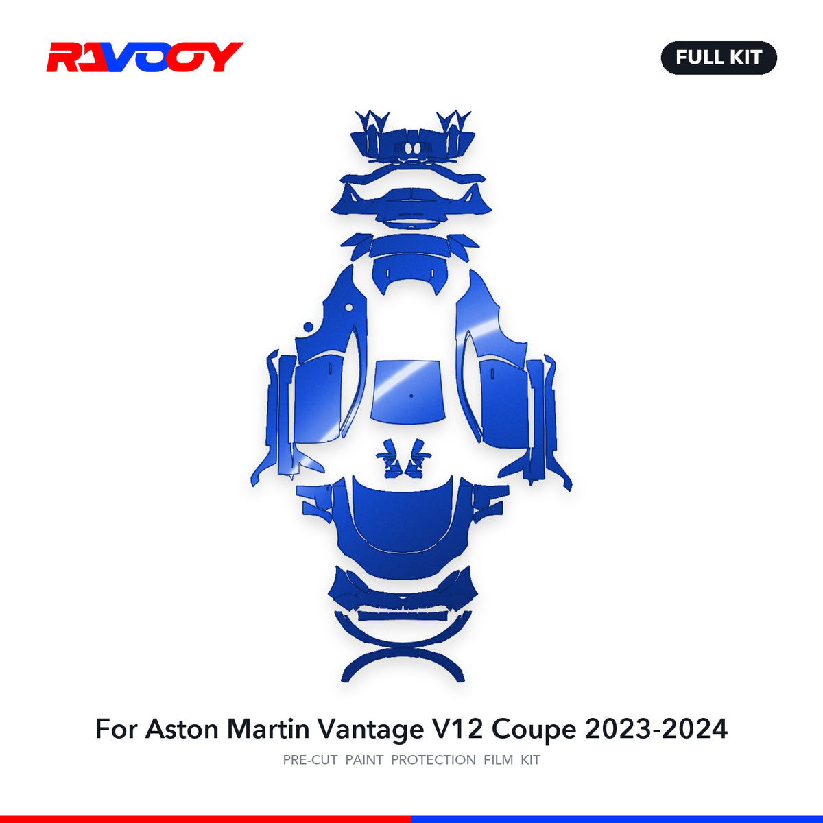 Full vehicle PPF pattern for 2023-2024 Aston Martin Vantage V12 Coupe