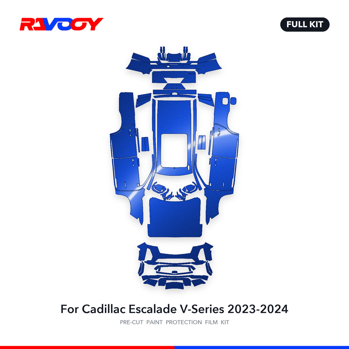 Full vehicle PPF pattern for 2023-2024 Cadillac Escalade V-Series
