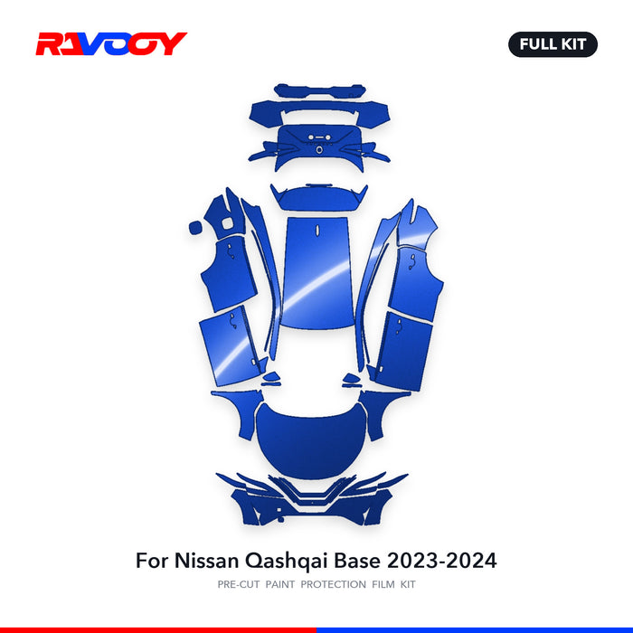 Full vehicle PPF pattern for 2023-2024 Nissan Qashqai Base