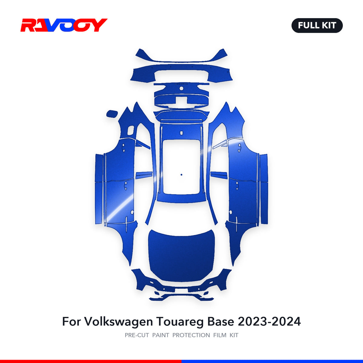 Full vehicle PPF pattern for 2023-2024 Volkswagen Touareg Base