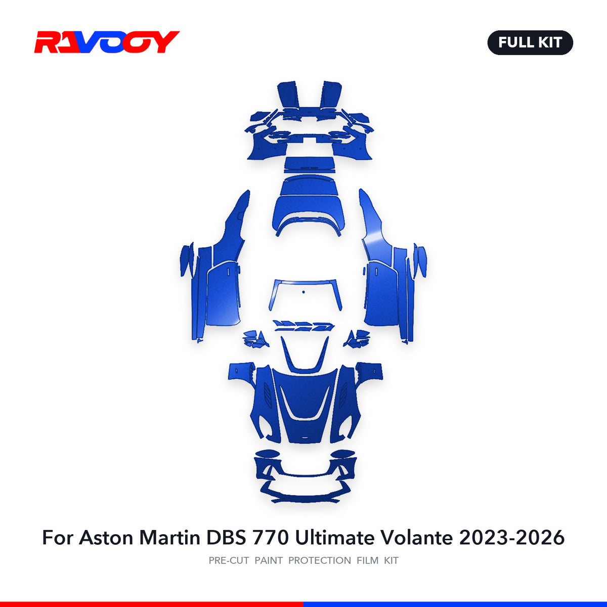 Full vehicle PPF pattern for 2023-2026 Aston Martin DBS 770 Ultimate Volante