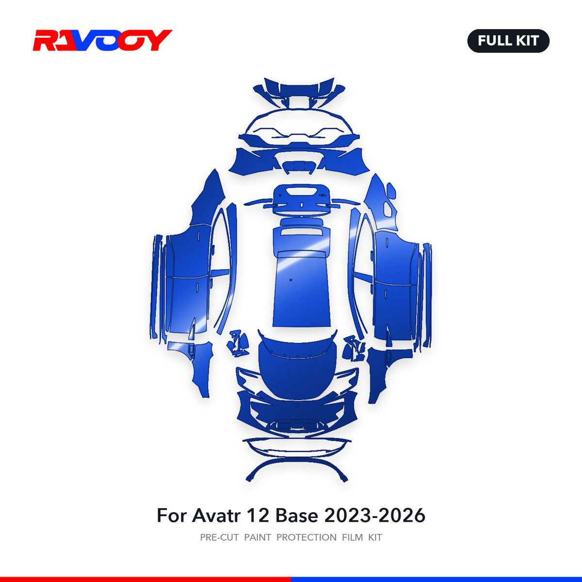 Full vehicle PPF pattern for 2023-2026 Avatr 12 Base