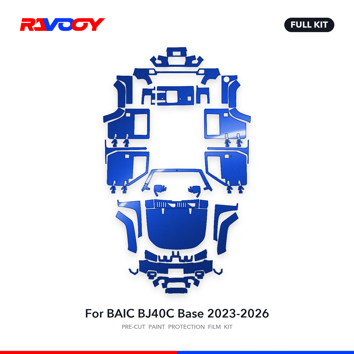 Full vehicle PPF pattern for 2023-2026 BAIC BJ40C Base