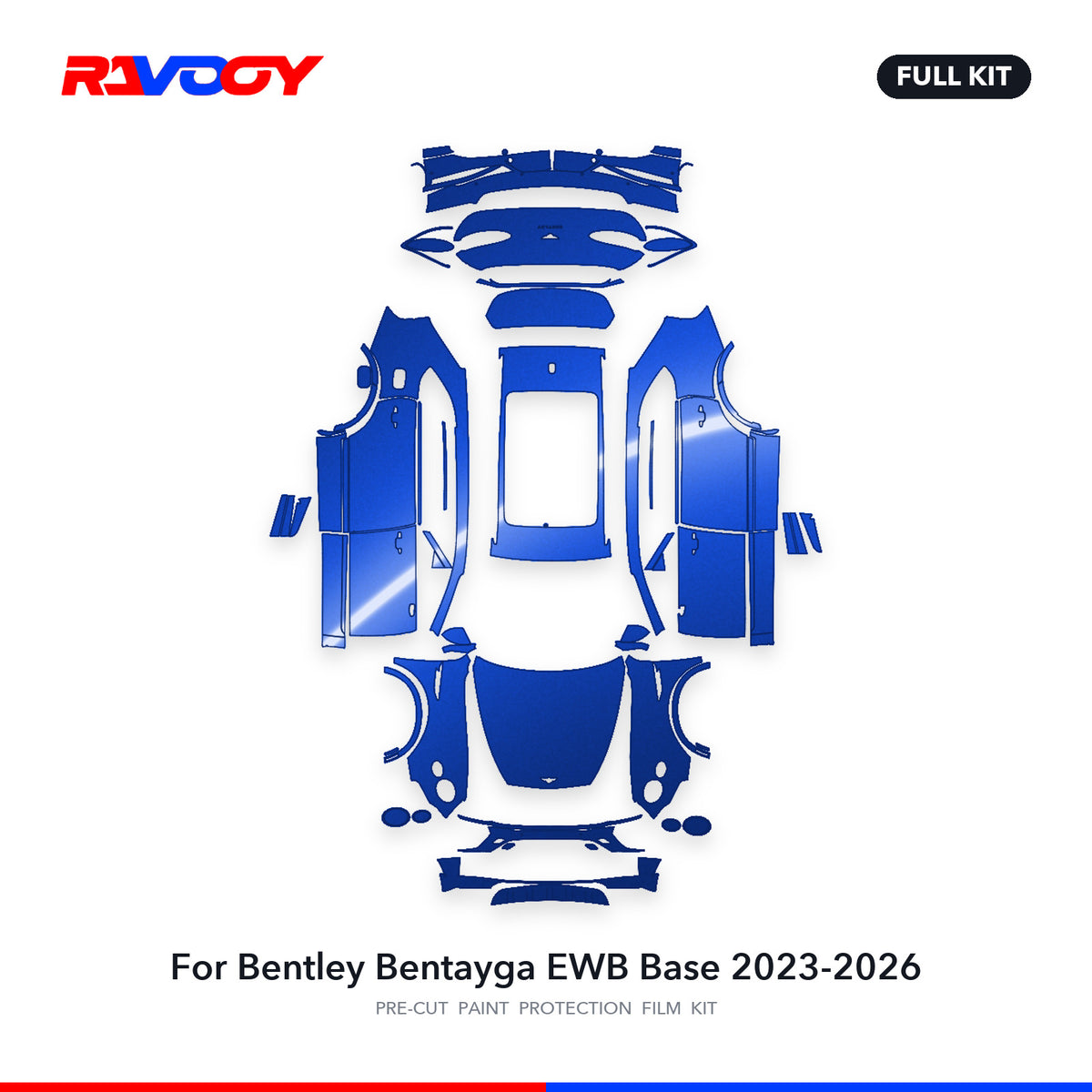 Full vehicle PPF pattern for 2023-2026 Bentley Bentayga EWB Base