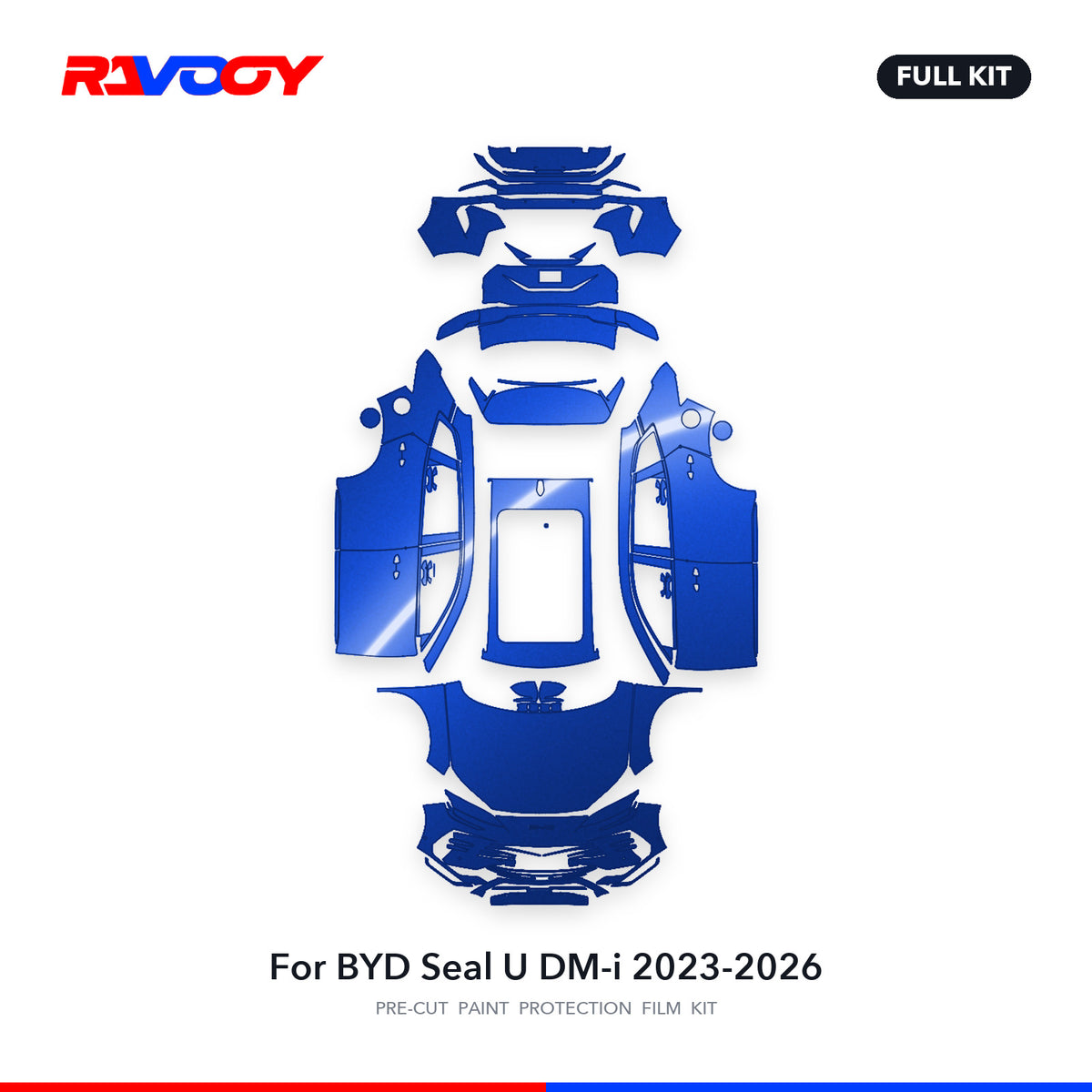 Full vehicle PPF pattern for 2023-2026 BYD Seal U DM-i