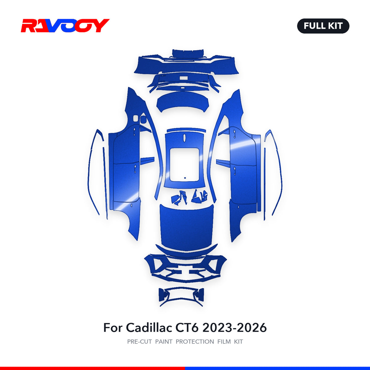Full vehicle PPF pattern for 2023-2026 Cadillac CT6