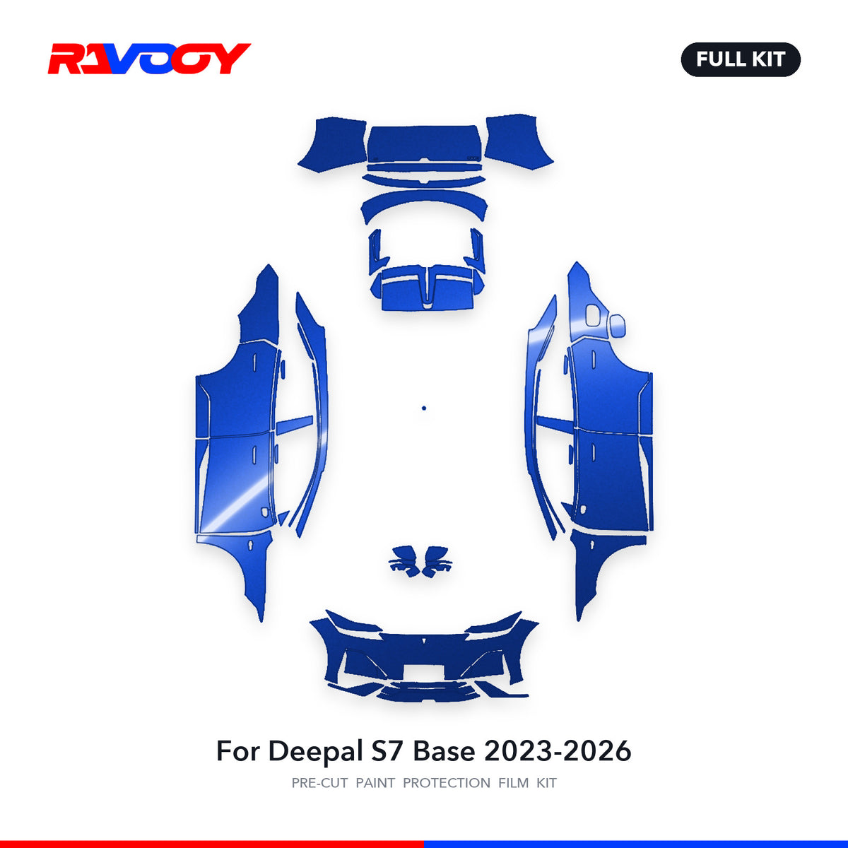 Full vehicle PPF pattern for 2023-2026 Deepal S7 Base