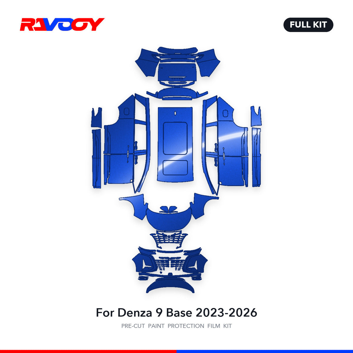 Full vehicle PPF pattern for 2023-2026 Denza 9 Base