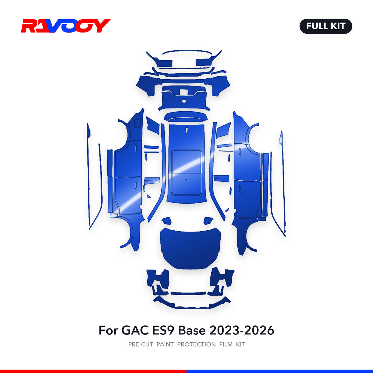 Full vehicle PPF pattern for 2023-2026 GAC ES9 Base