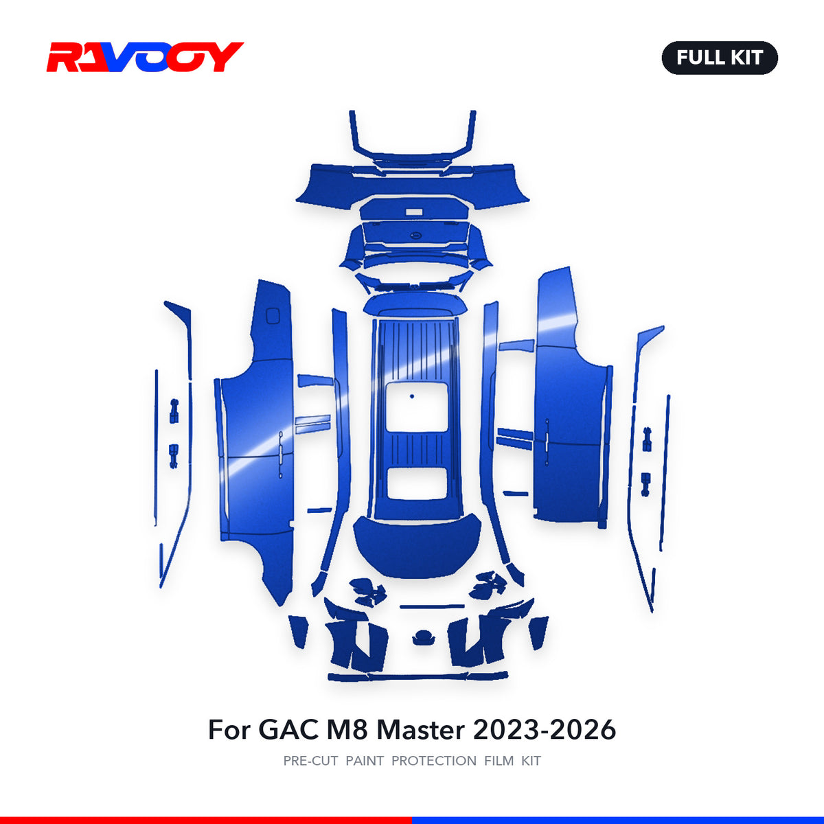 Full vehicle PPF pattern for 2023-2026 GAC M8 Master