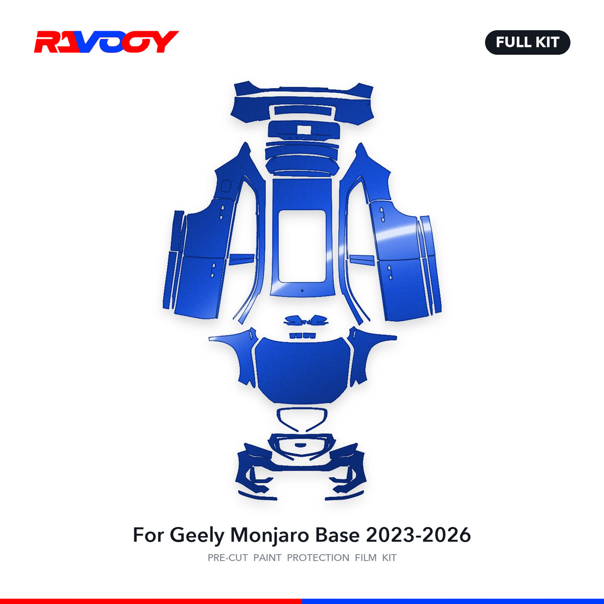 Full vehicle PPF pattern for 2023-2026 Geely Monjaro Base