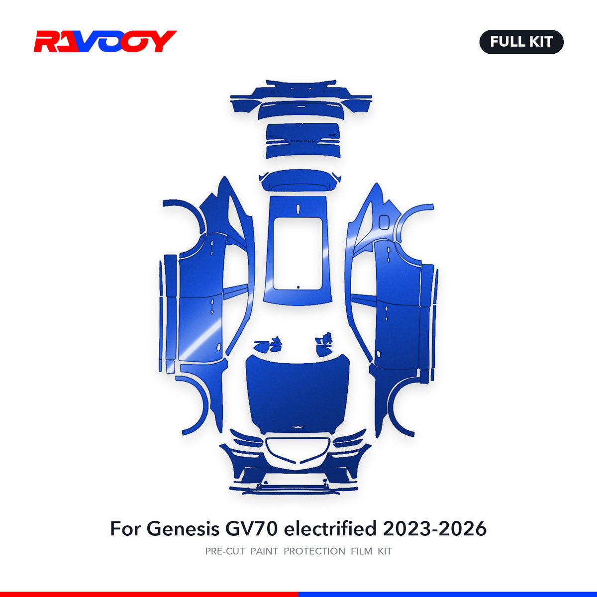 Full vehicle PPF pattern for 2023-2026 Genesis GV70 electrified