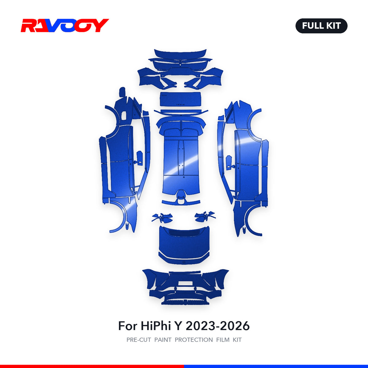 Full vehicle PPF pattern for 2023-2026 HiPhi Y