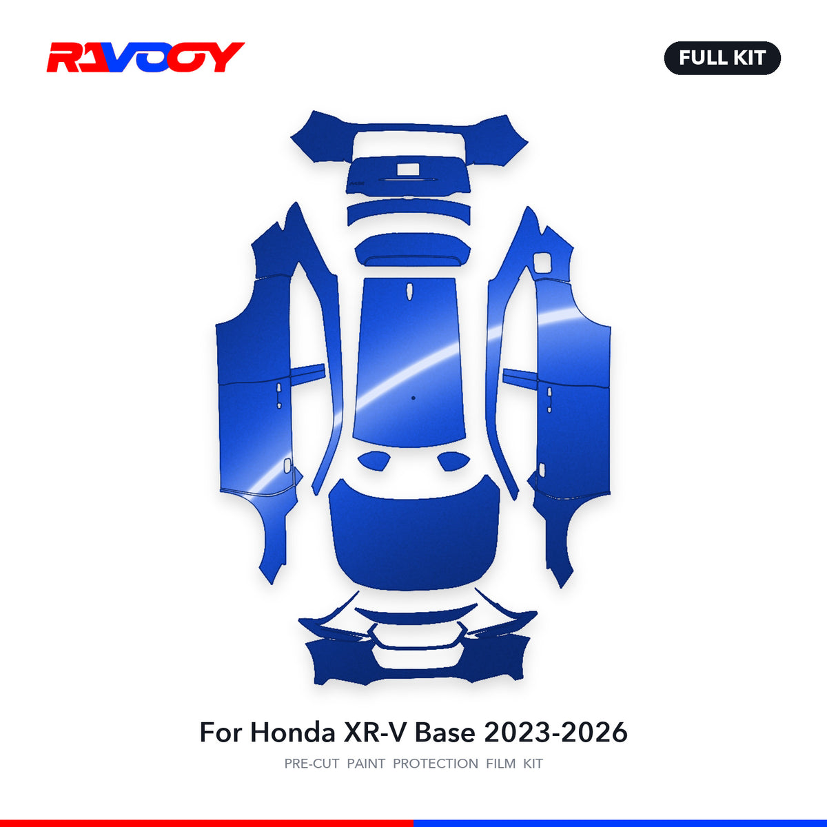 Full vehicle PPF pattern for 2023-2026 Honda XR-V Base