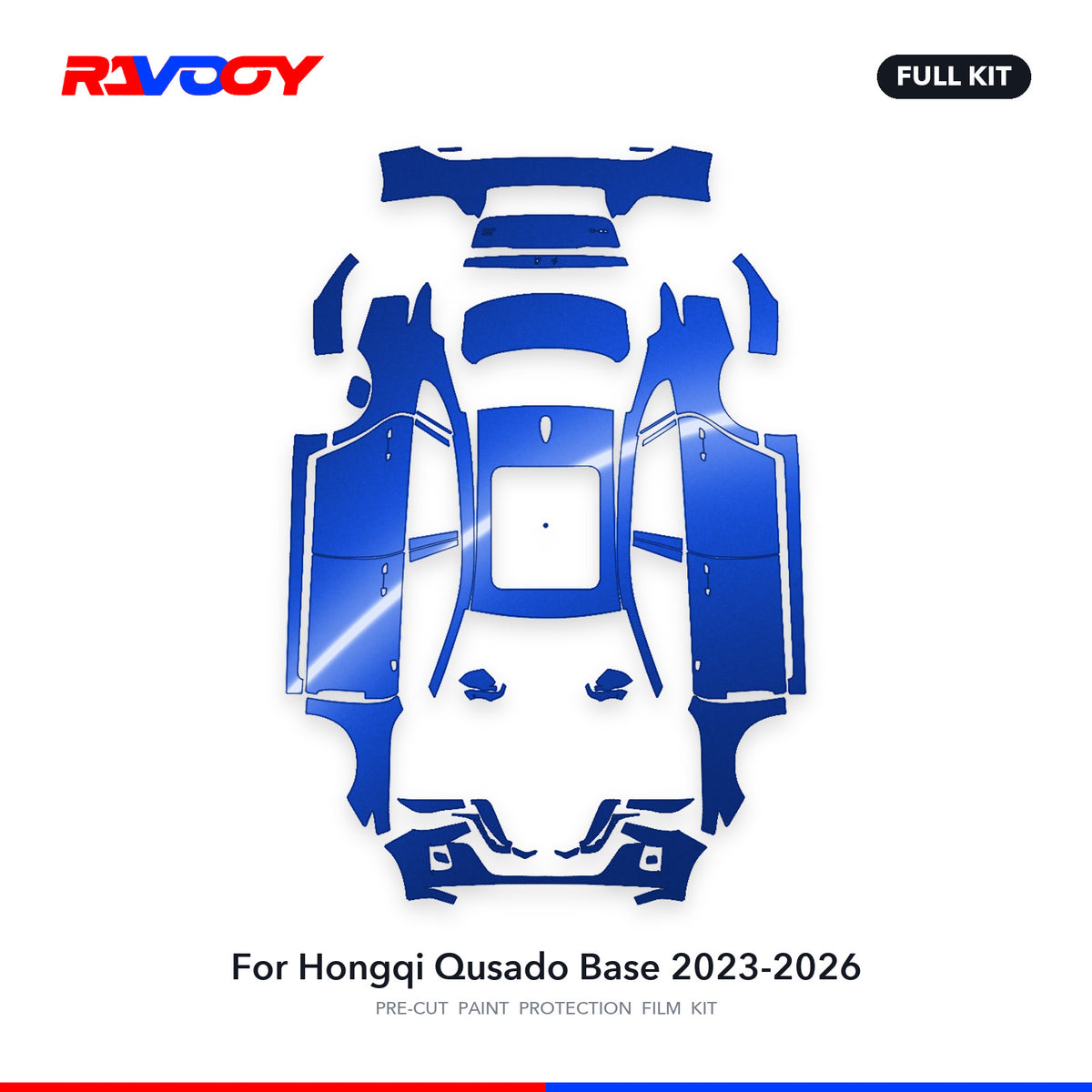 Full vehicle PPF pattern for 2023-2026 Hongqi Qusado Base