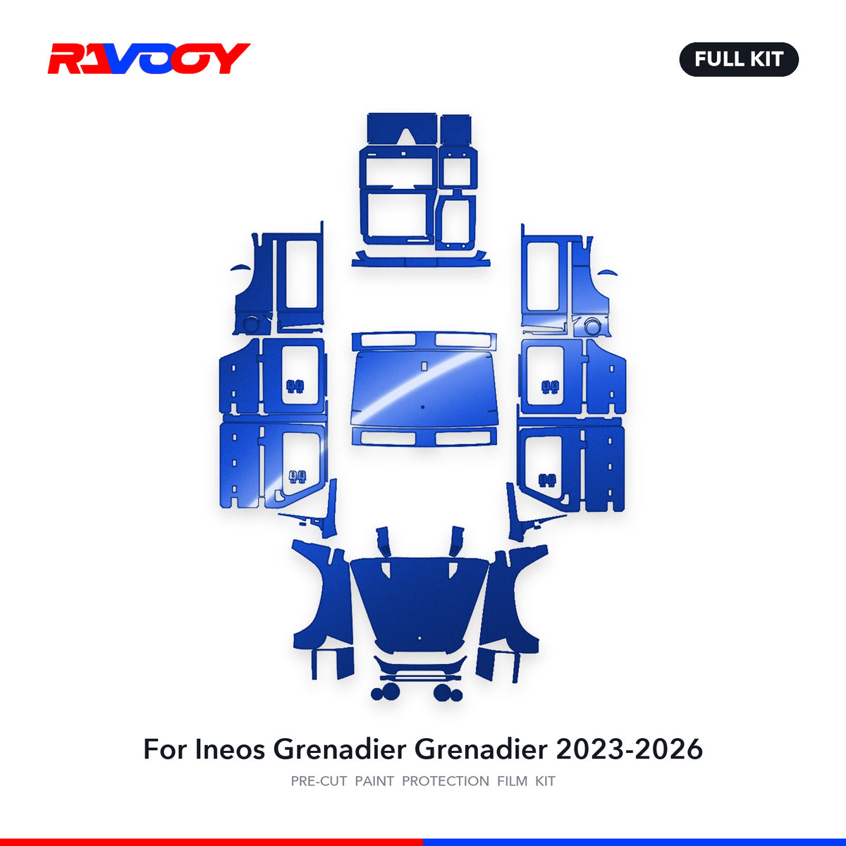 Full vehicle PPF pattern for 2023-2026 Ineos Grenadier Grenadier