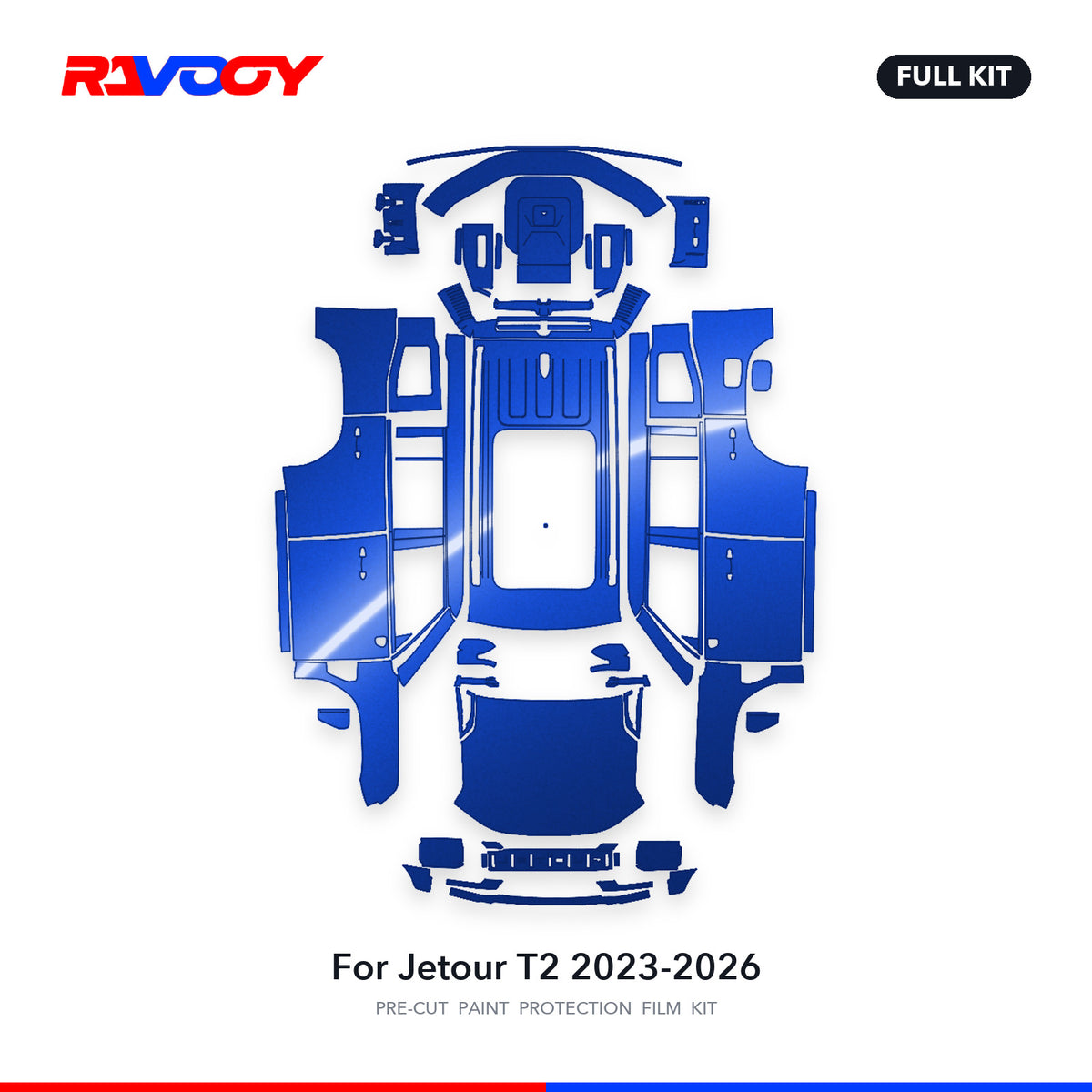 Full vehicle PPF pattern for 2023-2026 Jetour T2