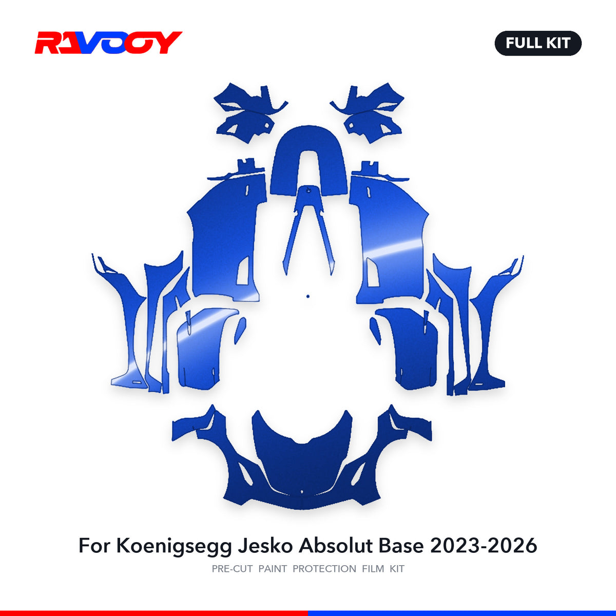 Full vehicle PPF pattern for 2023-2026 Koenigsegg Jesko Absolut Base