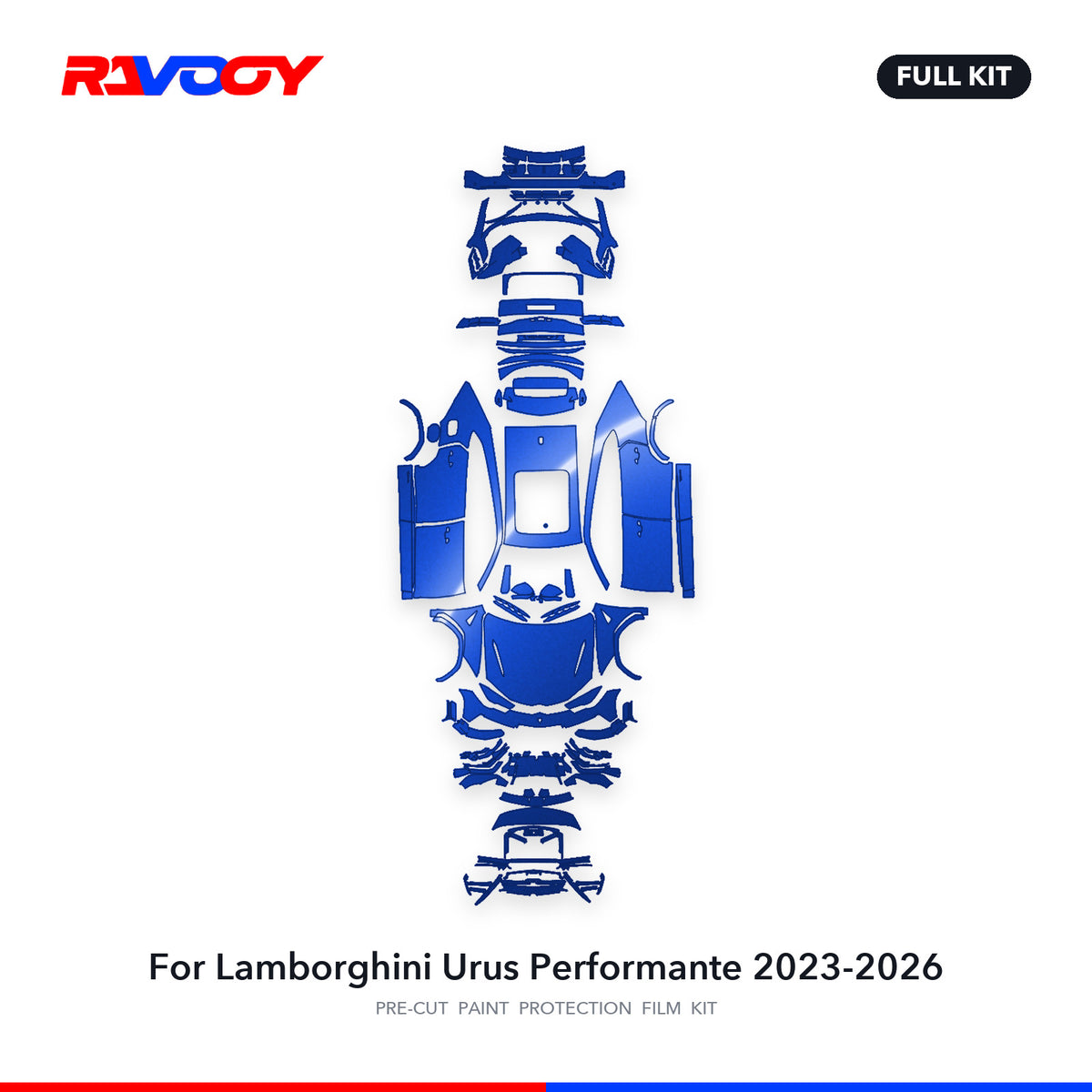 Full vehicle PPF pattern for 2023-2026 Lamborghini Urus Performante