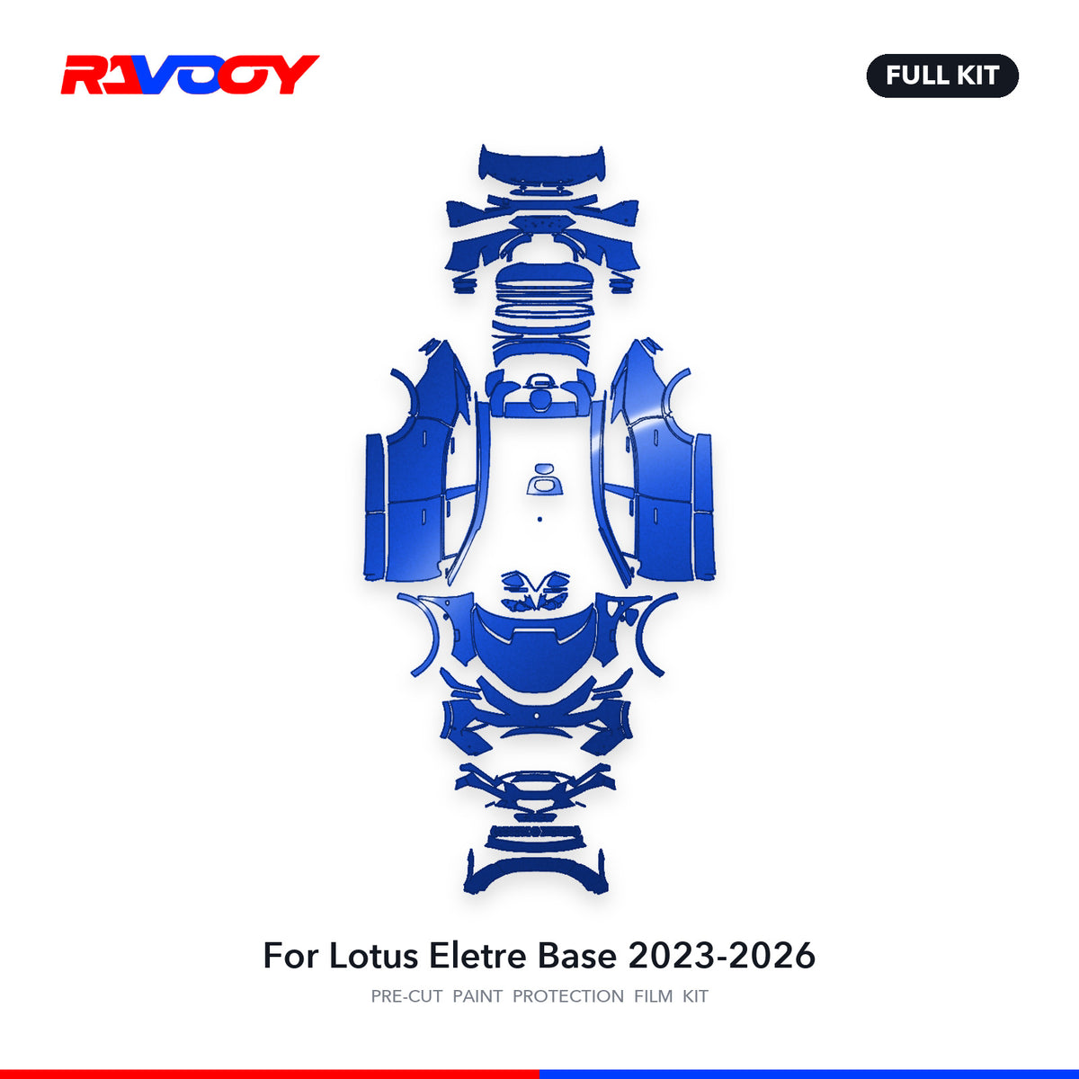 Full vehicle PPF pattern for 2023-2026 Lotus Eletre Base