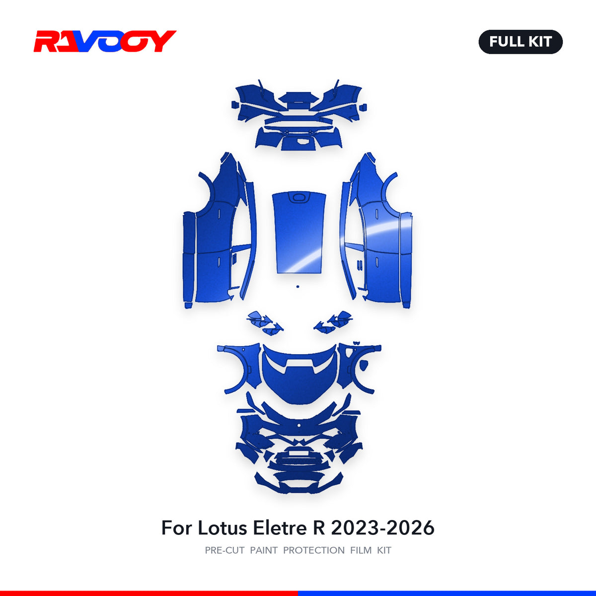 Full vehicle PPF pattern for 2023-2026 Lotus Eletre R