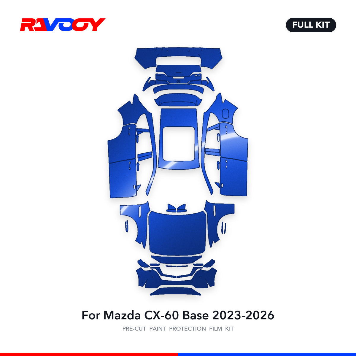 Full vehicle PPF pattern for 2023-2026 Mazda CX-60 Base