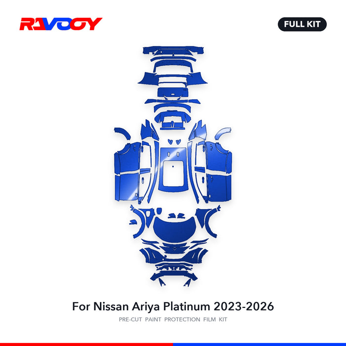 Full vehicle PPF pattern for 2023-2026 Nissan Ariya Platinum