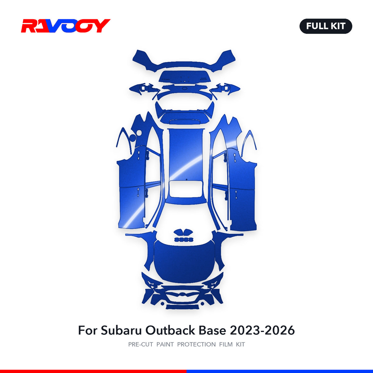 Full vehicle PPF pattern for 2023-2026 Subaru Outback Base