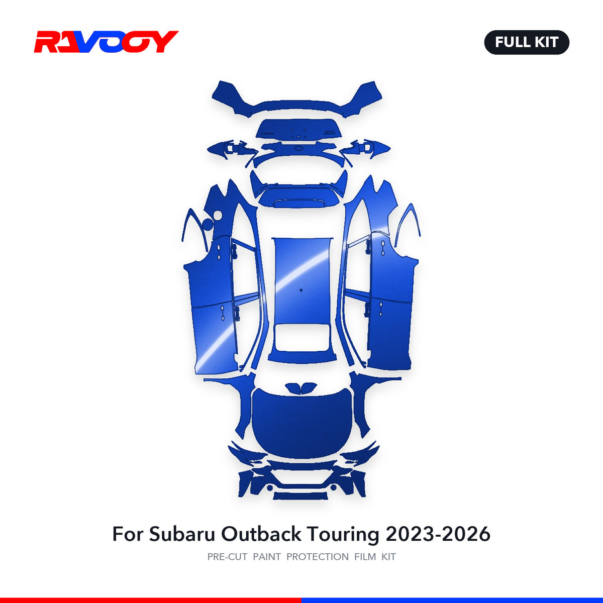 Full vehicle PPF pattern for 2023-2026 Subaru Outback Touring