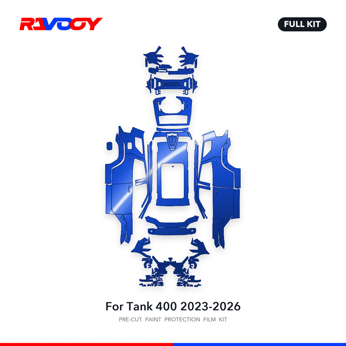 Full vehicle PPF pattern for 2023-2026 Tank 400
