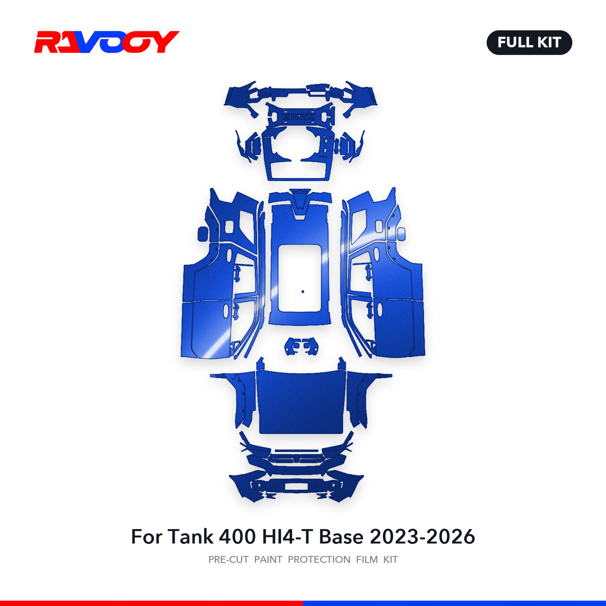 Full vehicle PPF pattern for 2023-2026 Tank 400 HI4-T Base