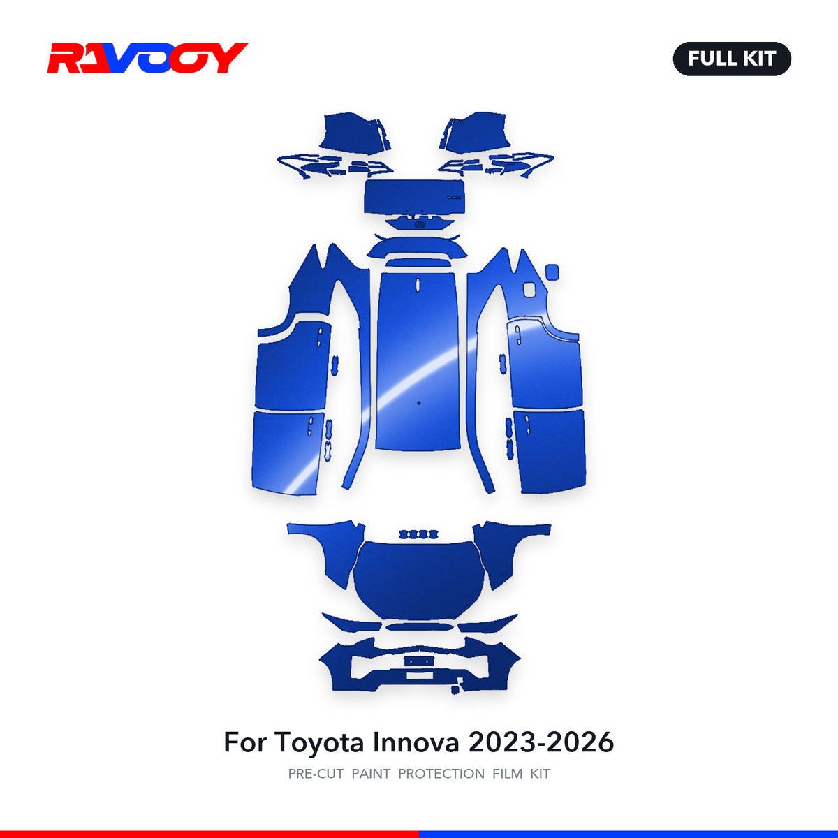 Full vehicle PPF pattern for 2023-2026 Toyota Innova