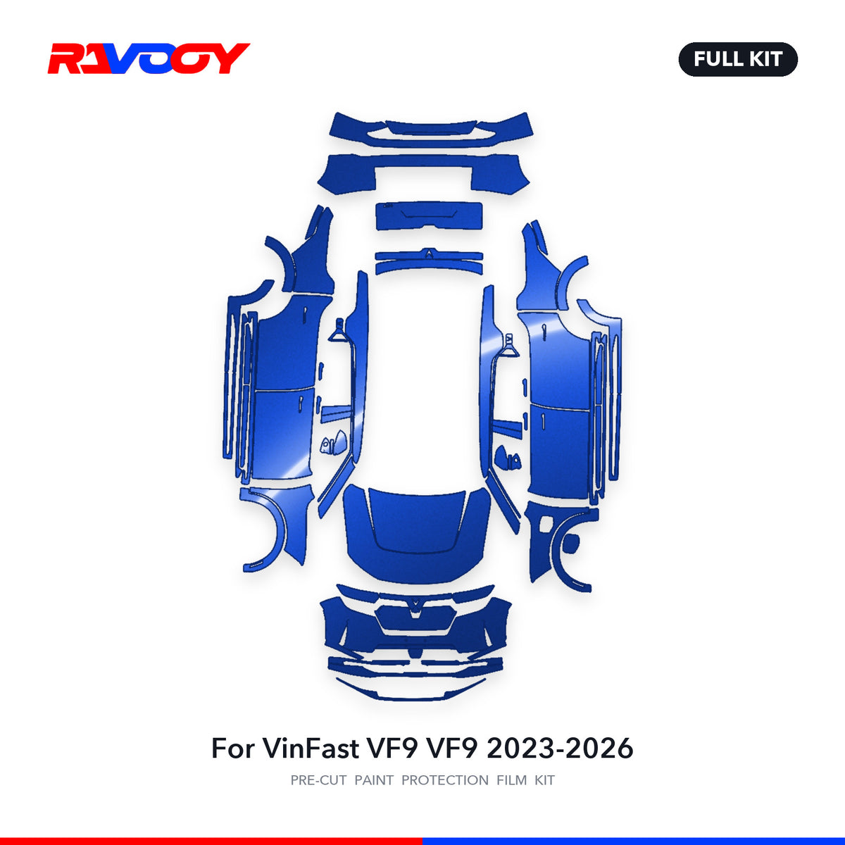 Full vehicle PPF pattern for 2023-2026 VinFast VF9 VF9