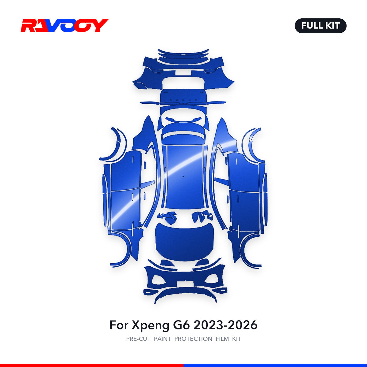 Full vehicle PPF pattern for 2023-2026 Xpeng G6