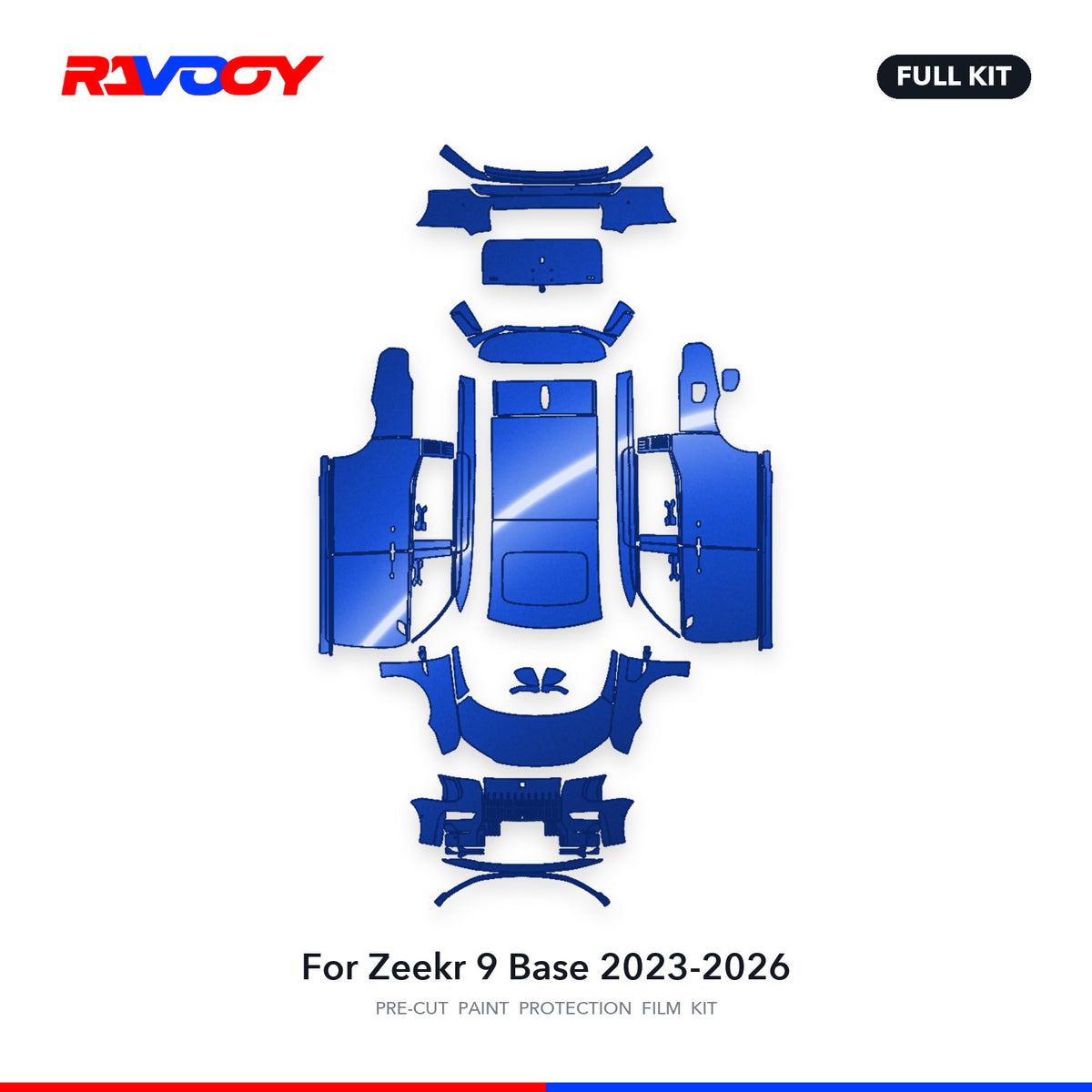 Full vehicle PPF pattern for 2023-2026 Zeekr 9 Base