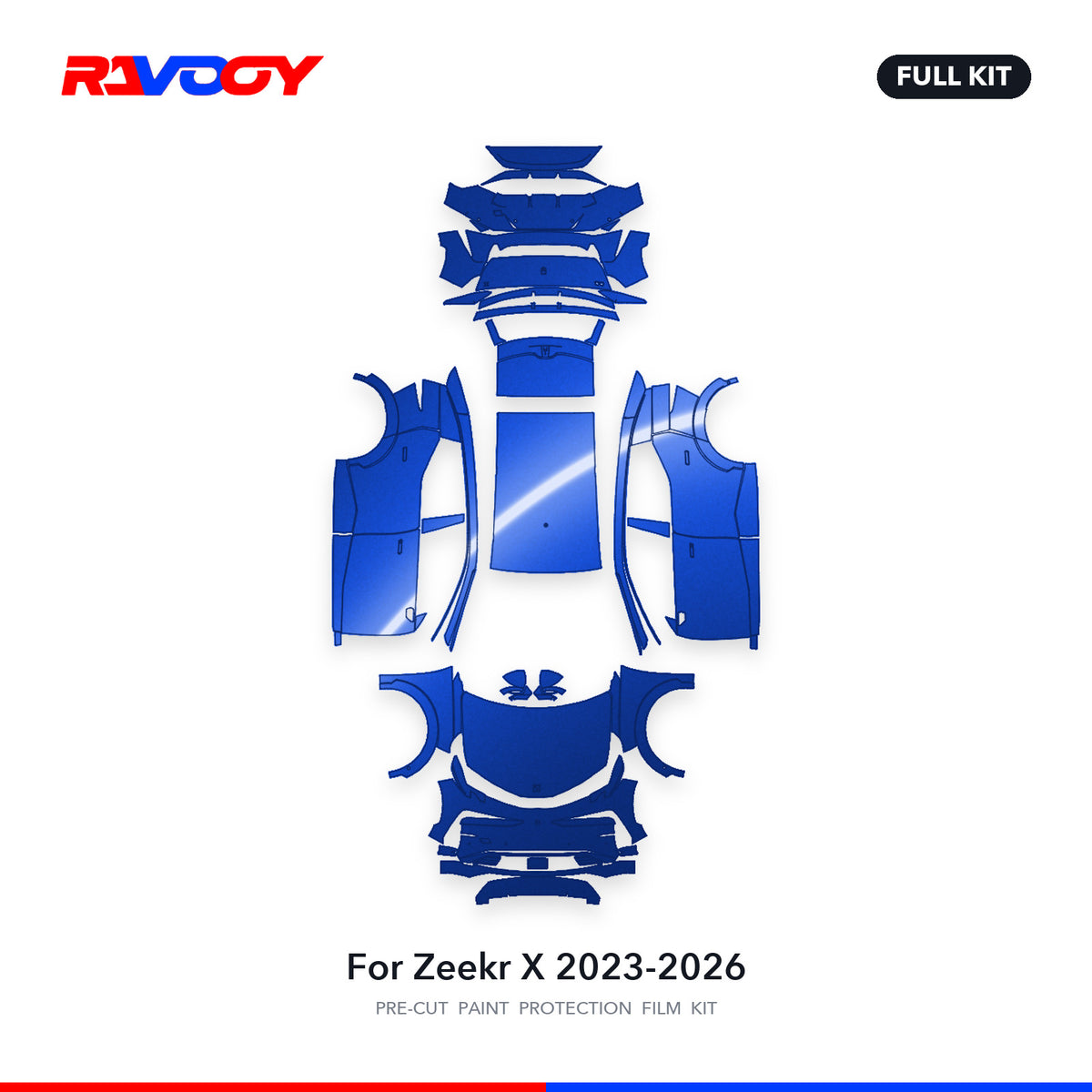 Full vehicle PPF pattern for 2023-2026 Zeekr X