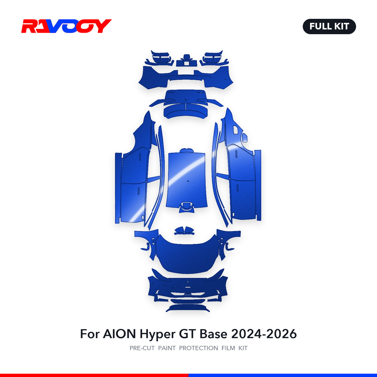Full vehicle PPF pattern for 2024-2026 AION Hyper GT Base