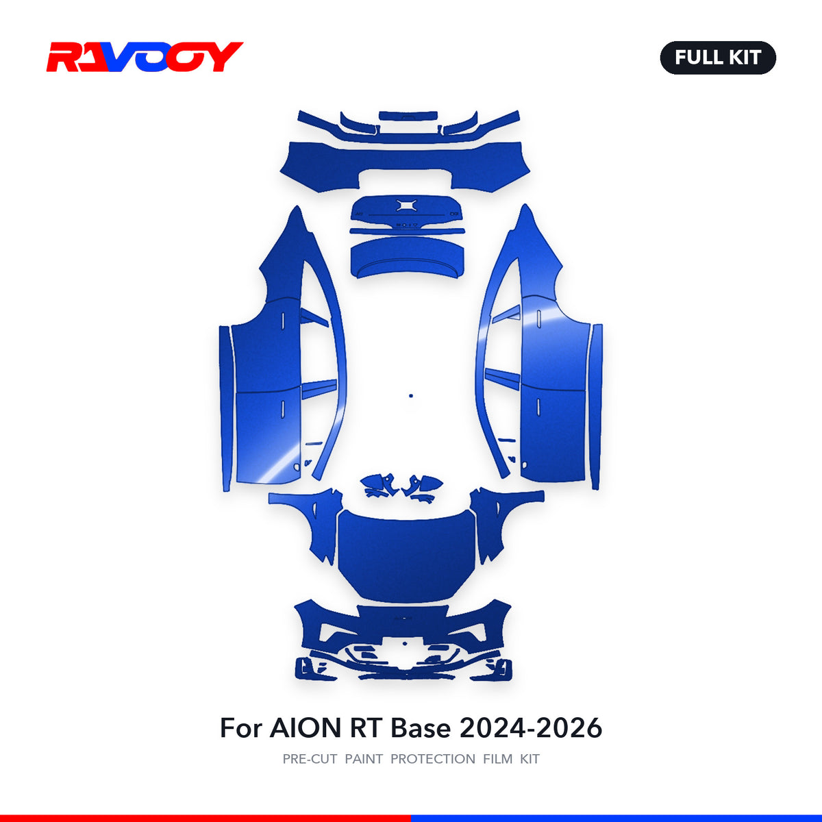 Full vehicle PPF pattern for 2024-2026 AION RT Base