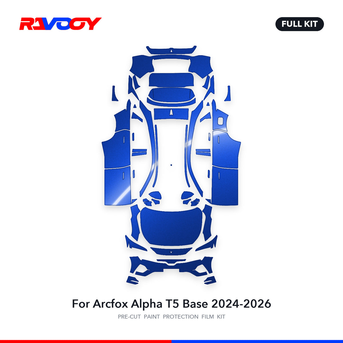 Full vehicle PPF pattern for 2024-2026 Arcfox Alpha T5 Base