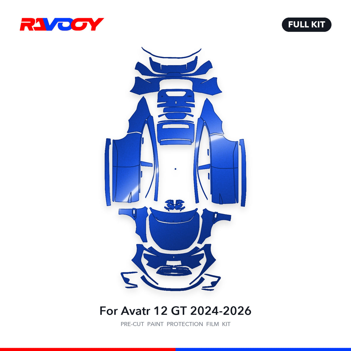 Full vehicle PPF pattern for 2024-2026 Avatr 12 GT