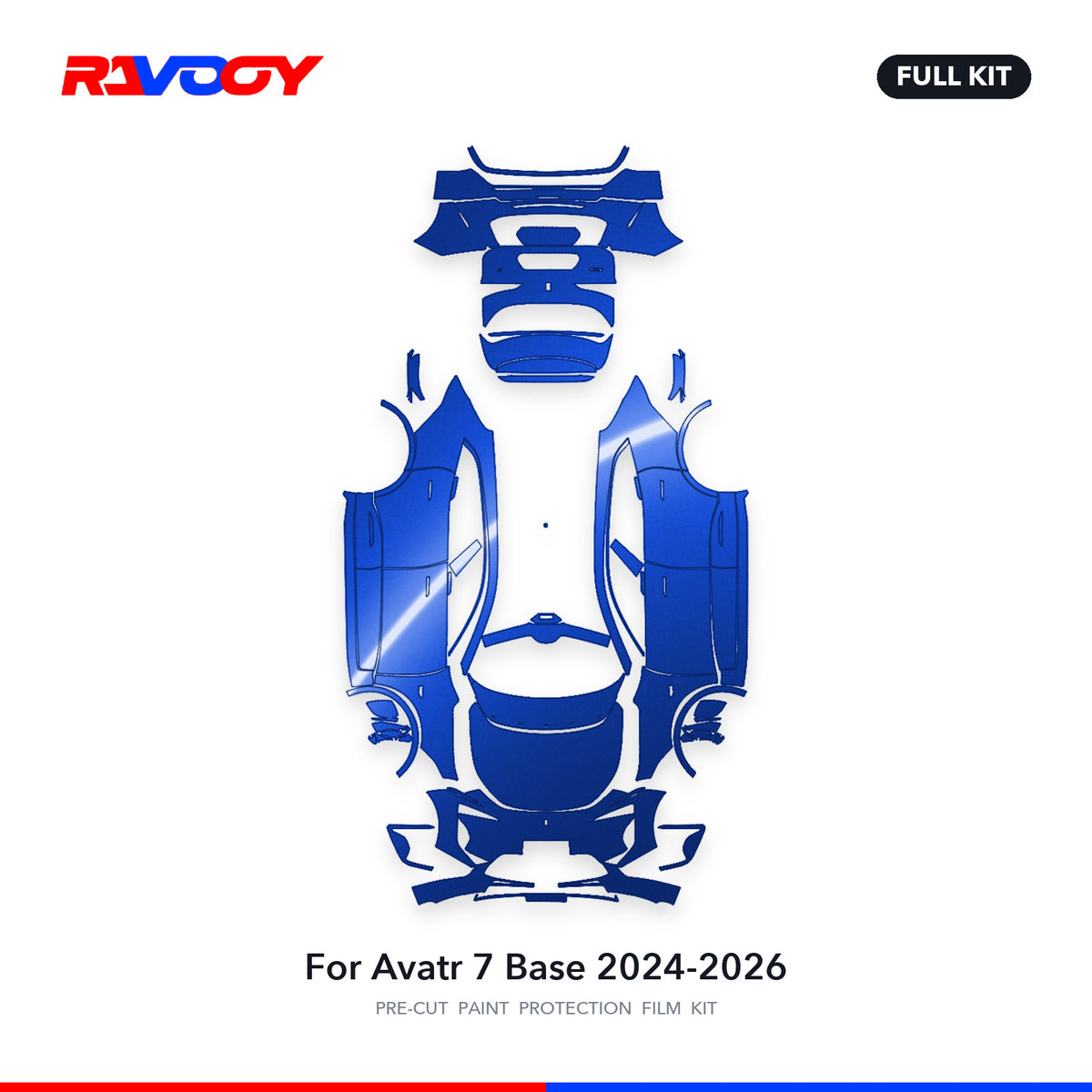 Full vehicle PPF pattern for 2024-2026 Avatr 7 Base